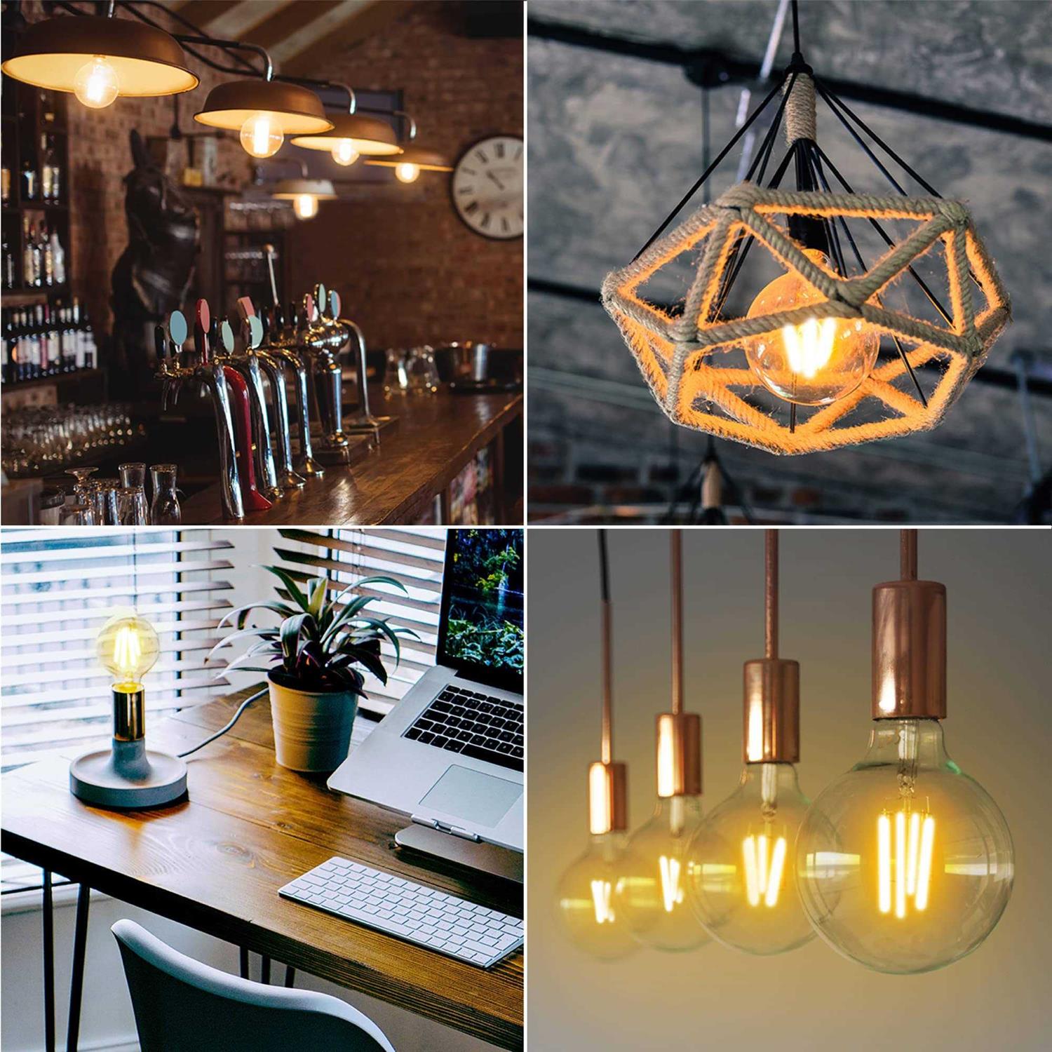 Sunco Lighting Sunco 10 Pack G25 Globe Light Bulbs LED Edison Vanity Light Bulbs for Bathroom