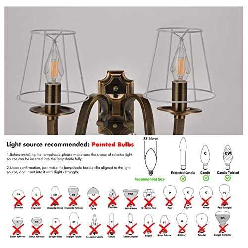 YISUN Lamp Shades Set of 6 Chandelier Small Lamp Shade