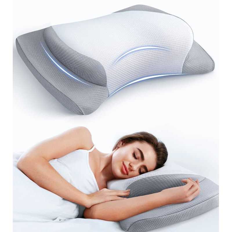 8X Support Side Sleeping Pillow for Neck Pain Relief Adjustable Cervical Pillow Fit Shoulder Perfectly