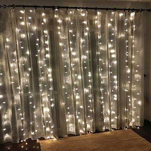 Twinkle Star 300 LED Window Curtain String Light for Christmas Wedding Party Home Garden Bedroom Outdoor Indoor Wall