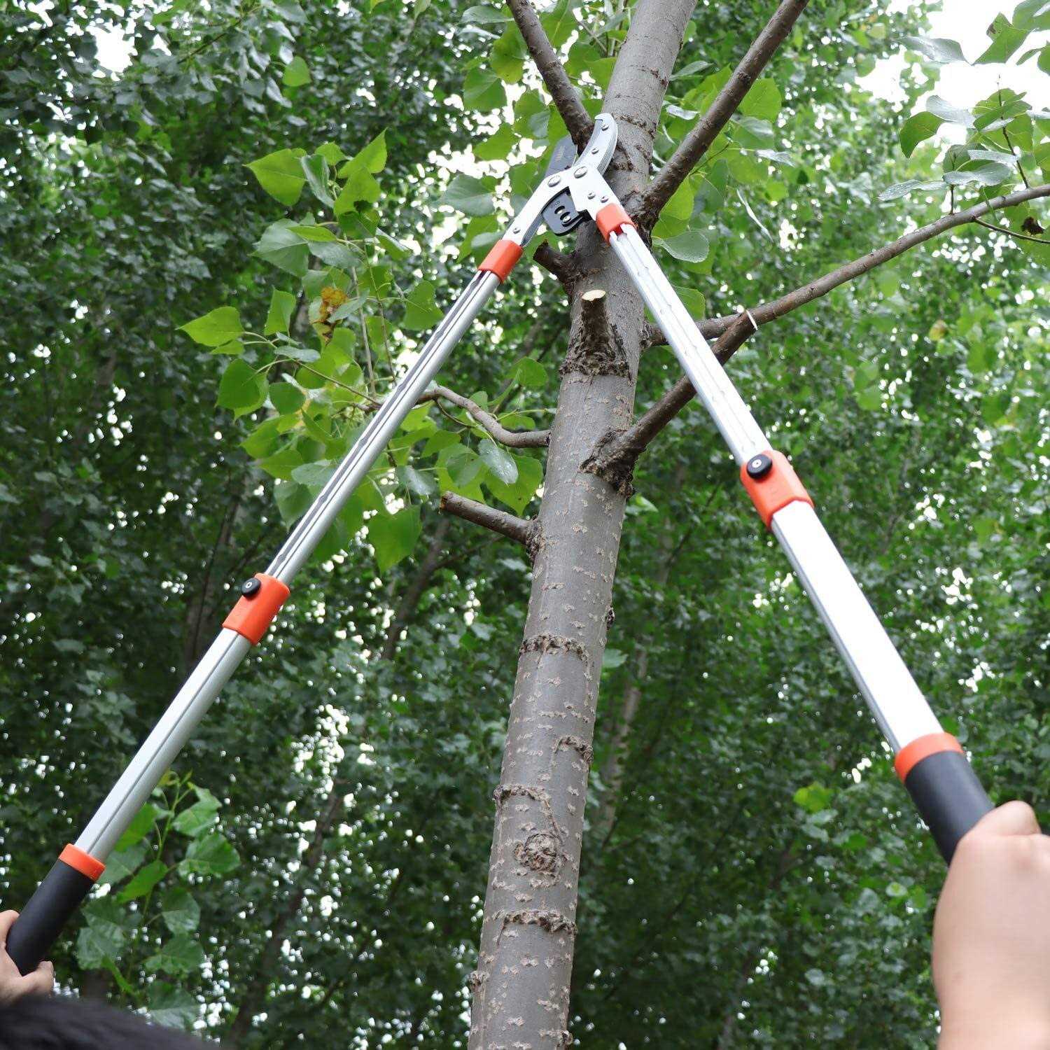 THANOS A1101 Extendable Anvil Loppers Tree Trimmer with Compound Action,Chops Thick Branch Ease,28-40&” Telescopic Heavy Duty Branch Cutter,2 inch