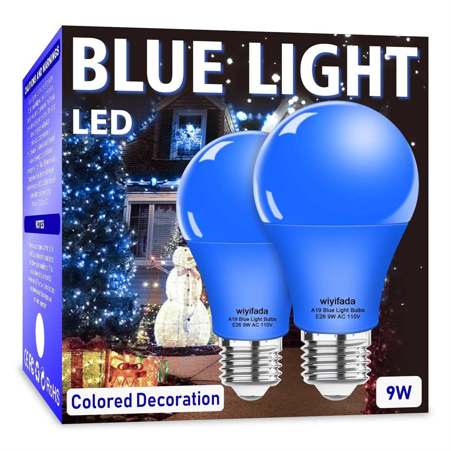 Wiyifada 2 Pack A19 Led Purple Light Bulbs,110v E26 Halloween Purple Led Lights 9w Replace Up To 100w