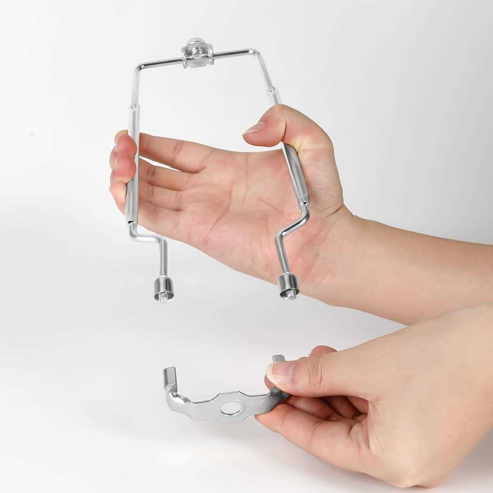 8 9 10 11 12 inch Lamp Shade Harp Holder, ALUCSET Adjustable Lamp Harp Kit, Fit Both Standard Lamp Rod and E14 E26 E27 Light Base UNO Fitter Adapter