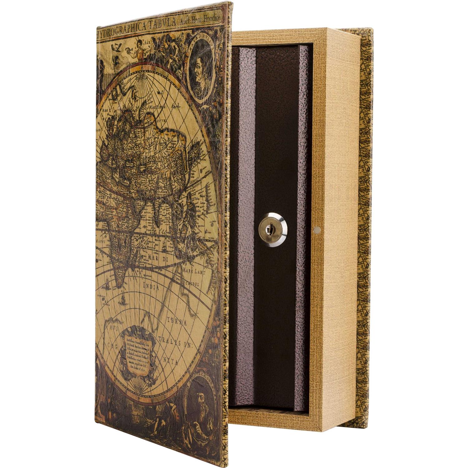 Barska Antique Map Book Lock Box CB12480