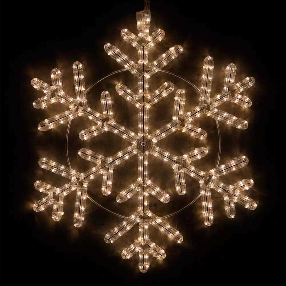 Wintergreen Lighting LED White 18 Point Hanging Snowflake Decor