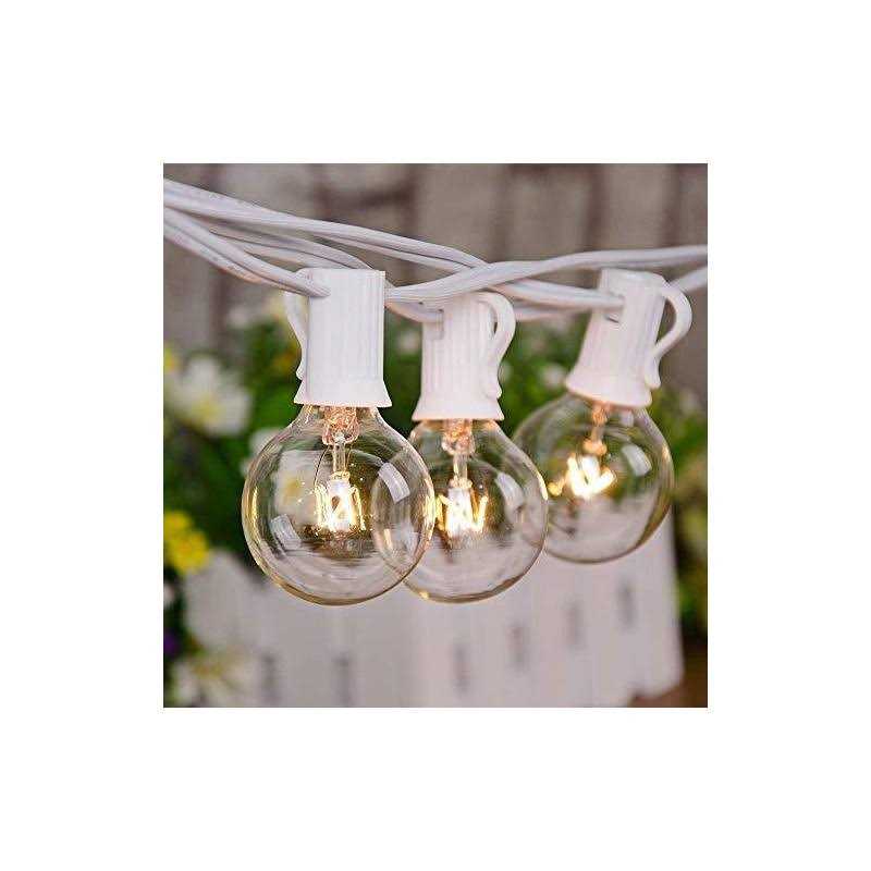 Abeja G40 Replacement Light Bulbs 5w Clear Globe Bulb fits E12/ C7 Candelabra Screw Base Sockets