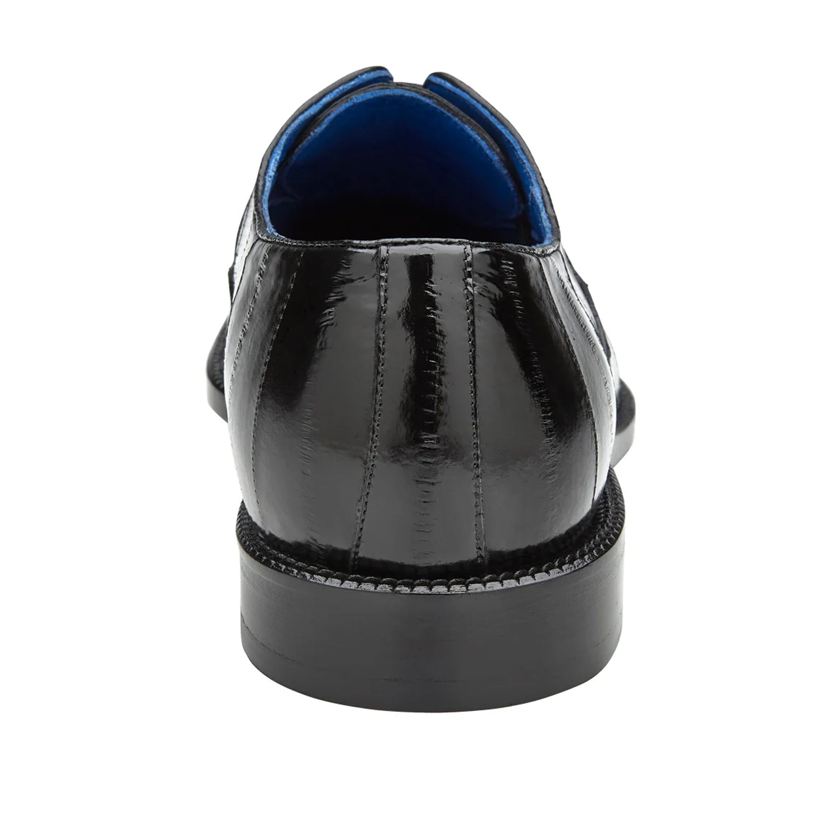 Men’s Belvedere Mare Ostrich Leg & Eel Skin Dress Shoe in Black