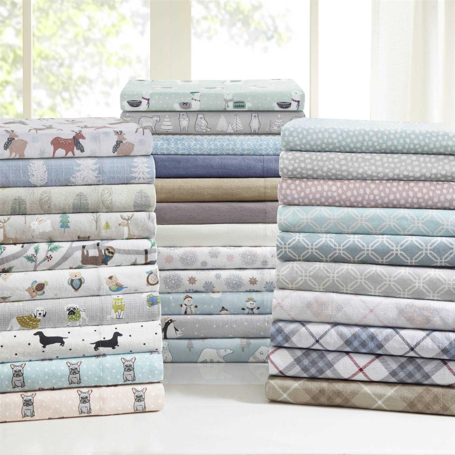 True North by Sleep Philosophy Cozy Cotton Flannel Printed Sheet Set