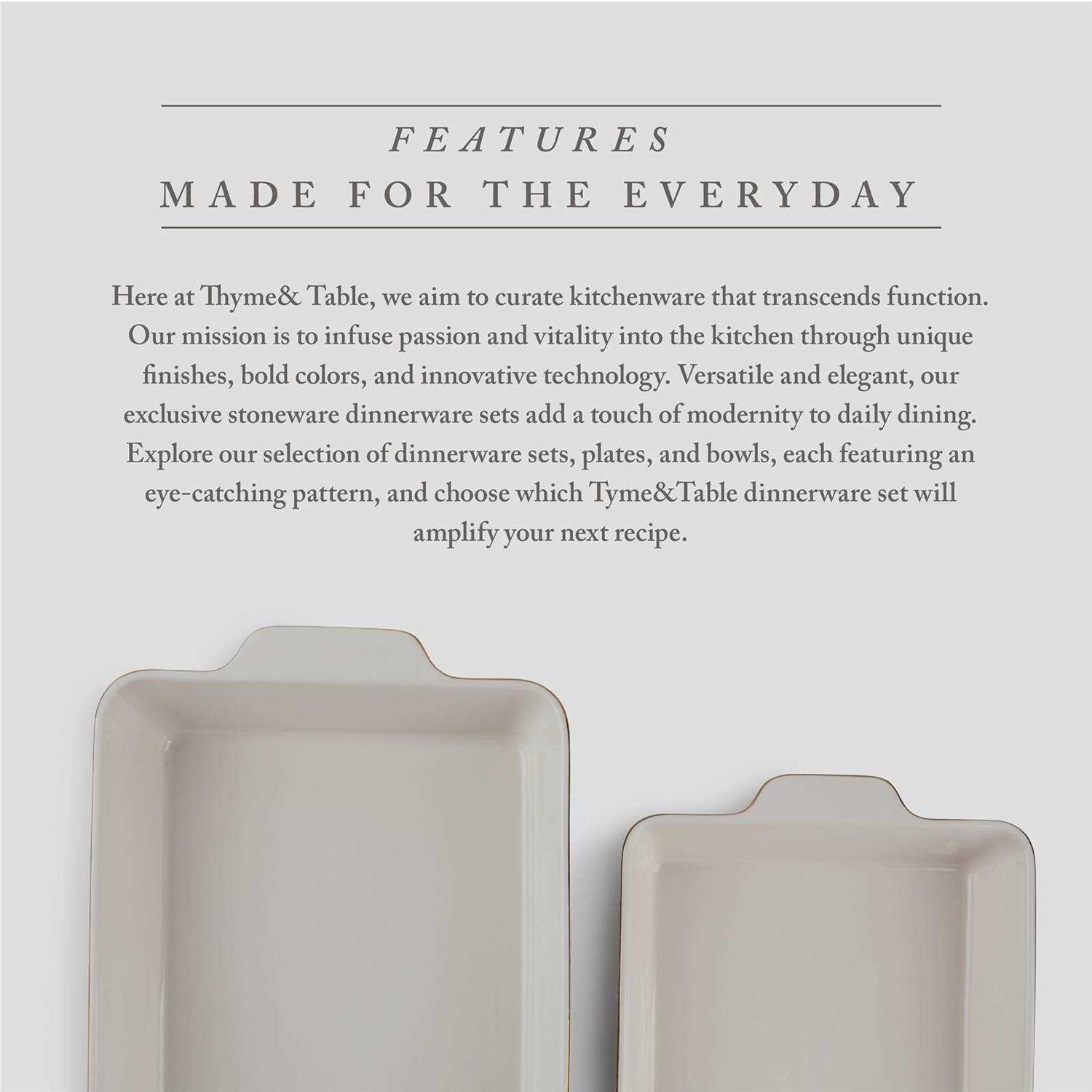 Thyme & Table Stoneware Square & Rectangular Baker