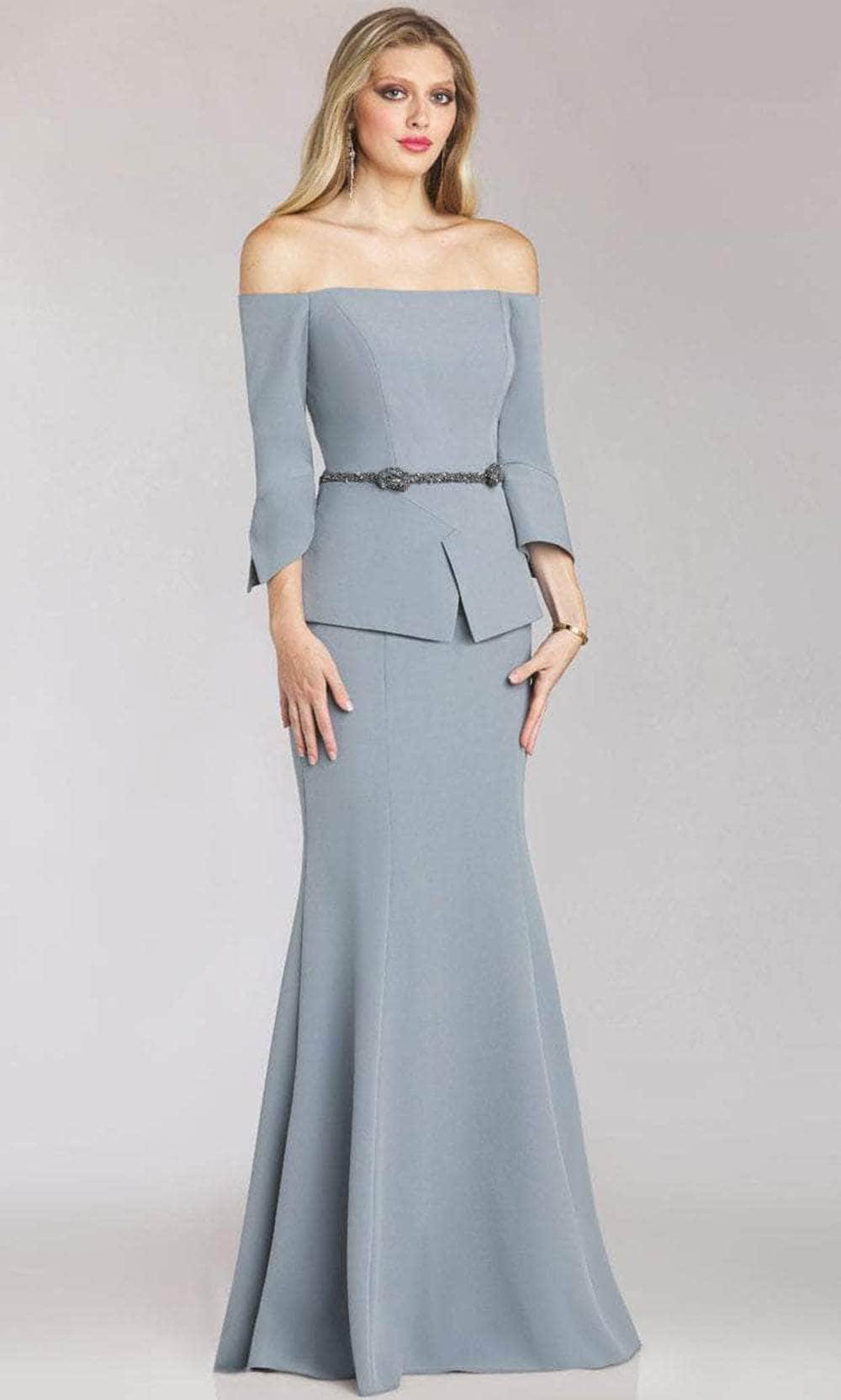 Straight Across Mermaid Evening Gown