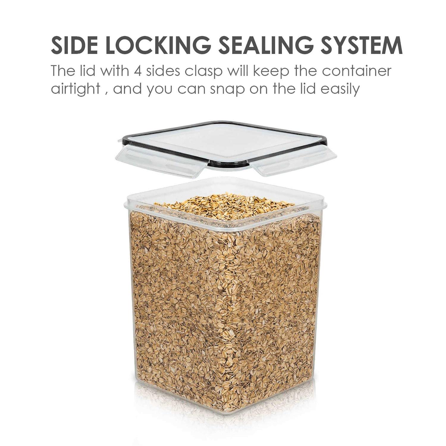 Vtopmart USVM02071 Airtight Pantry 4 Pcs Large Food Storage Canisters for Flour Sugar