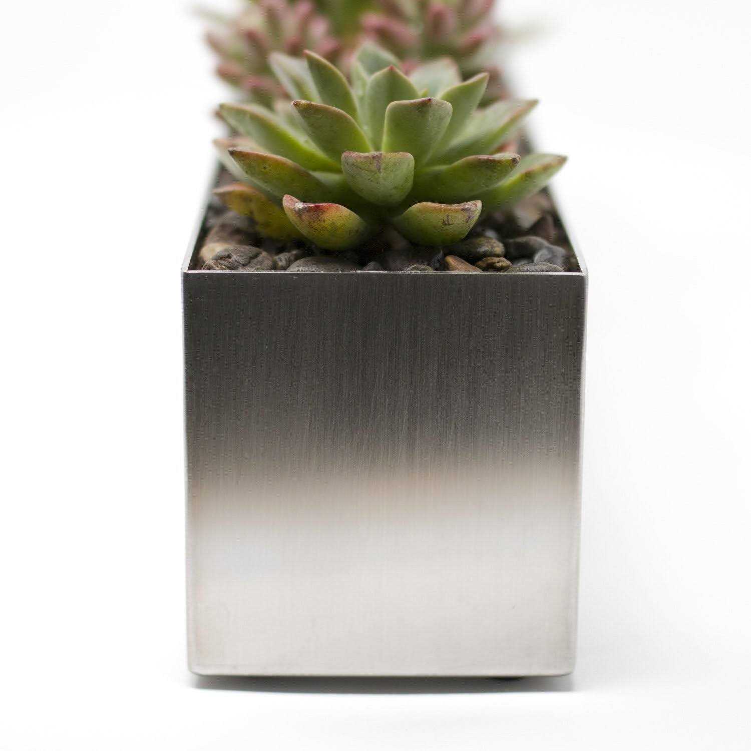Buhbo Modern Steel Trough Rectangle Planter