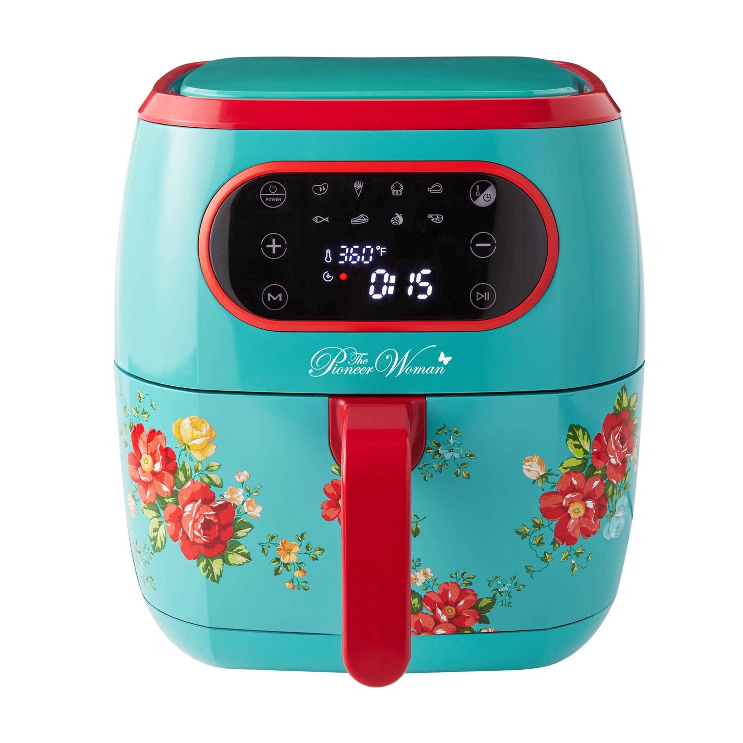 The Pioneer Woman Vintage Floral 6.3 Quart Air Fryer with LED Screen