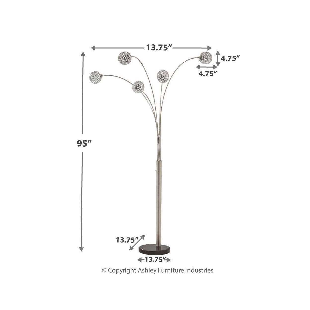 Ashley Winter Metal Arc Lamp