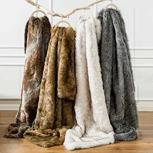 Battilo HOME Luxury Faux Fur Blanket Throw