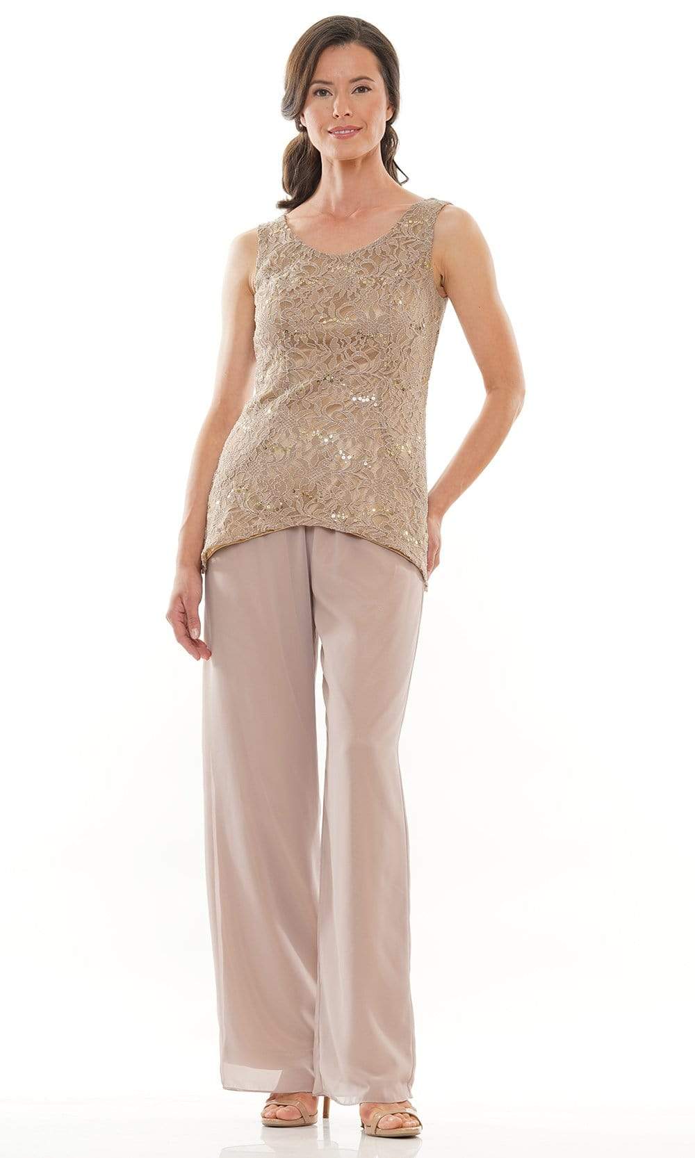 M303 Three-Piece Chiffon Lace Pantsuit