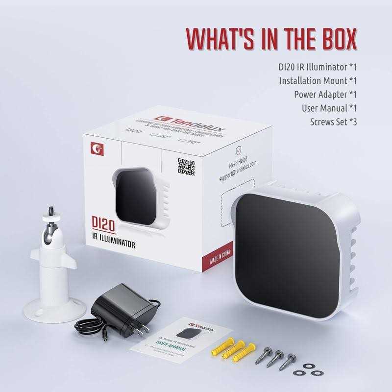 Tendelux DI20 IR Illuminator Long Range Infrared Flood Light for Security Camera