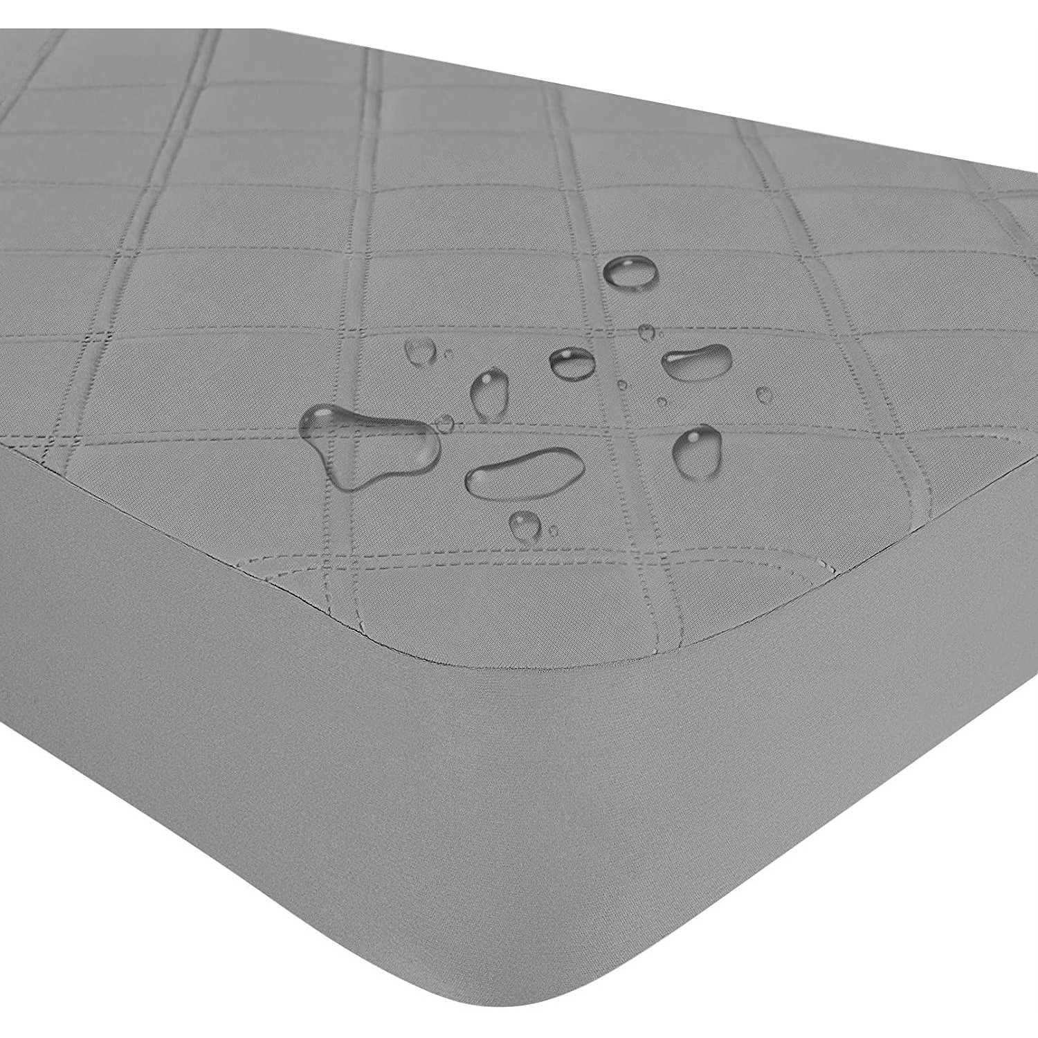 Yoofoss Waterproof Crib Mattress Protector 2 Pack, Quilted Crib Mattress Pad Cover Ultra Soft and Breathable