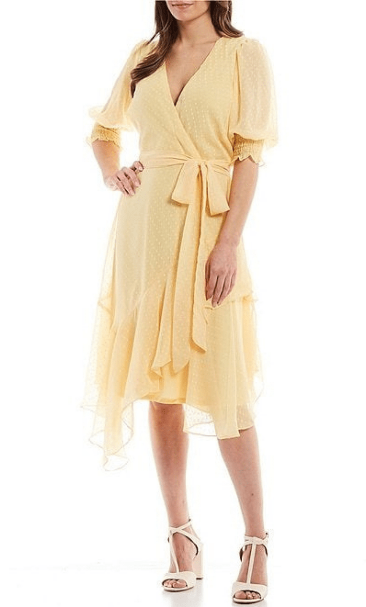 V-Neck Tie Waist Cocktail Dress