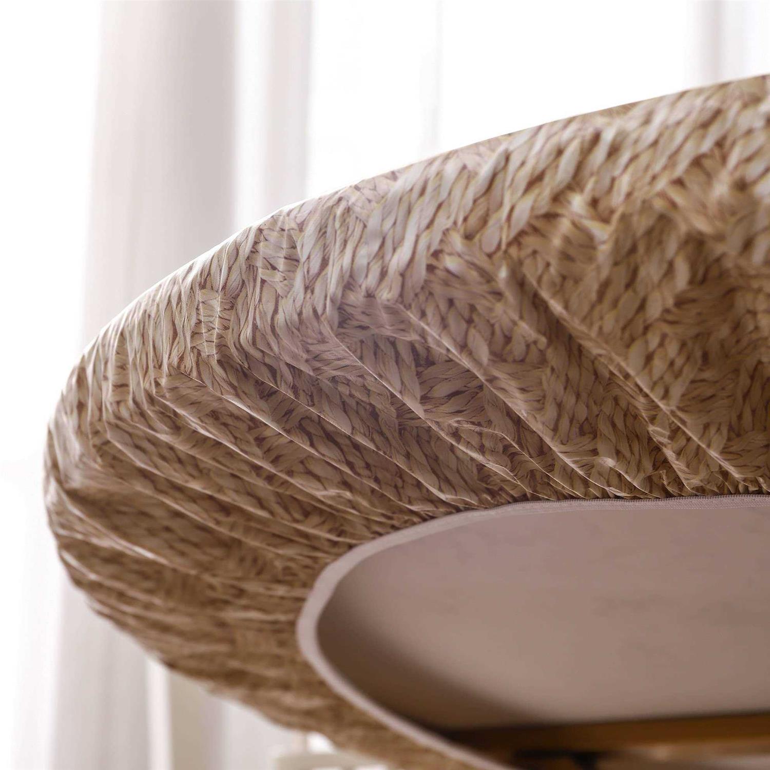 Walrus Round Vinyl Fitted Tablecloth with Flannel Backing Elastic Edge Design Table Cover Waterproof Oil-Proof PVC Table Cloth Stain-Resistant