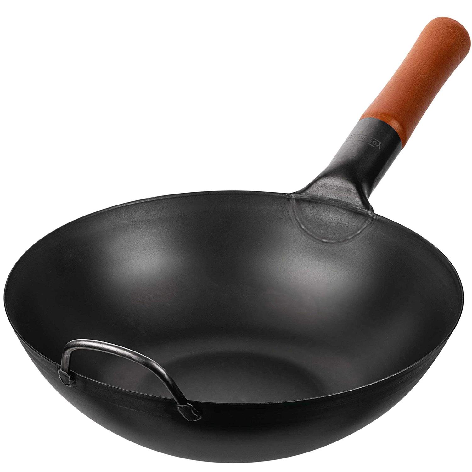 YOSUKATA Carbon Steel Wok Pan “ Stir Fry Pans