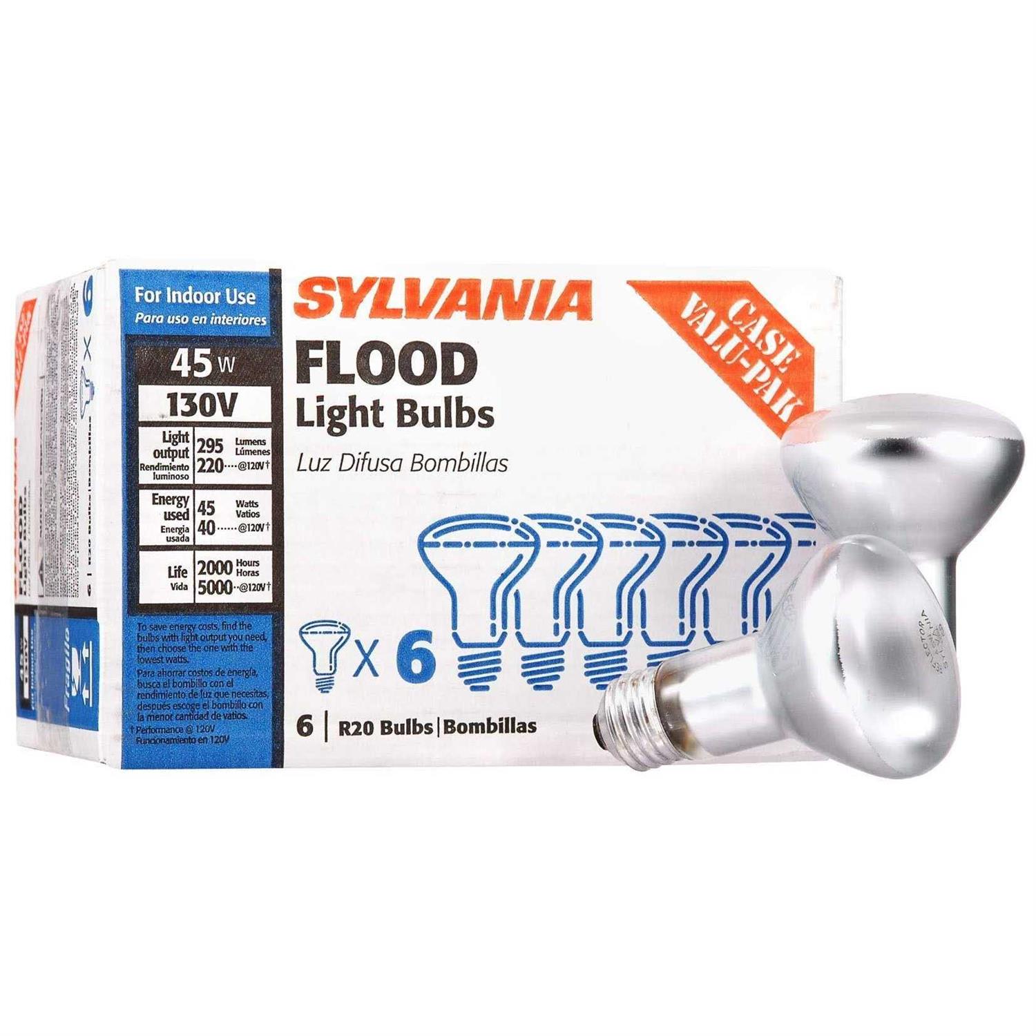 Sylvania Incandescent Flood Light Bulbs R20 45 W