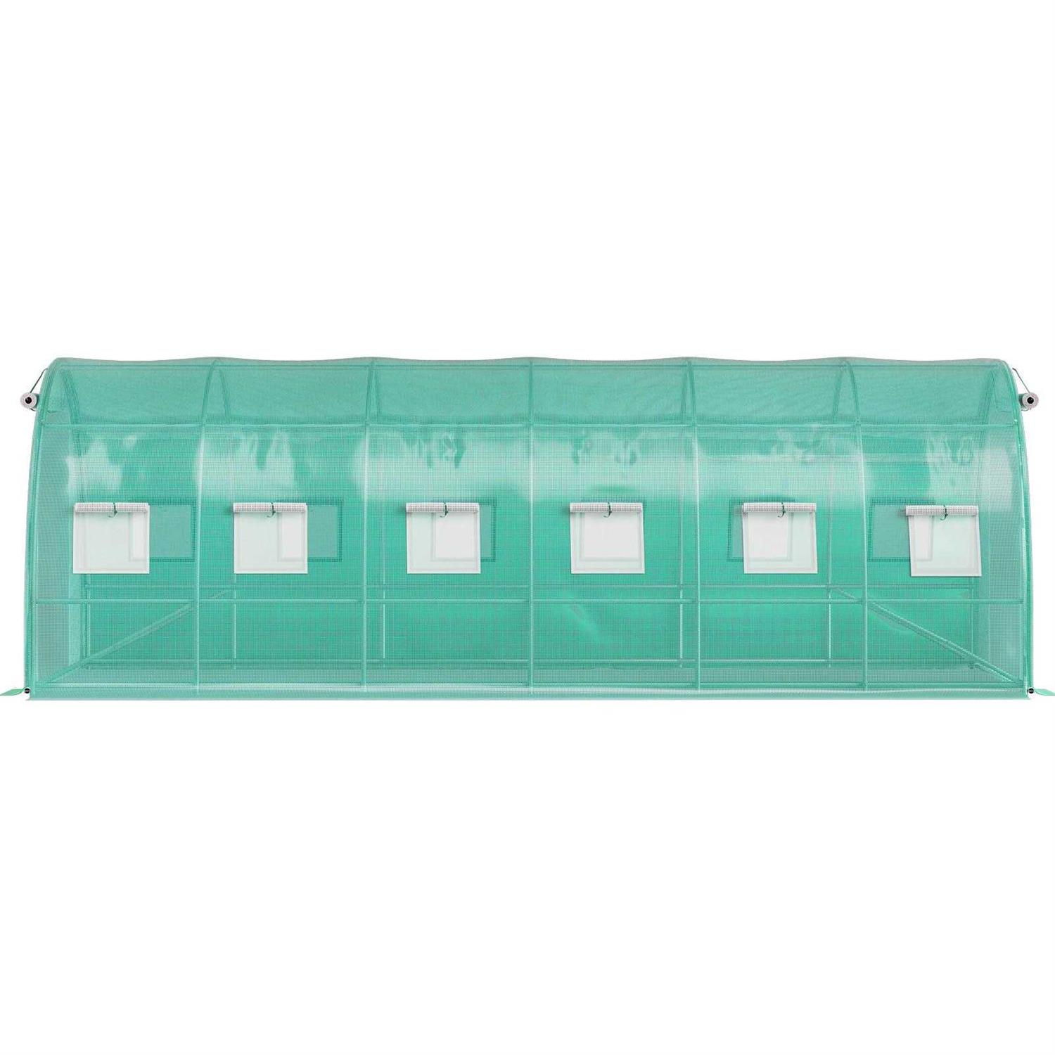 VEVOR Walk-in Tunnel Greenhouse 20 x 10 x 7 ft Portable Plant Hot House w/Zippered Door