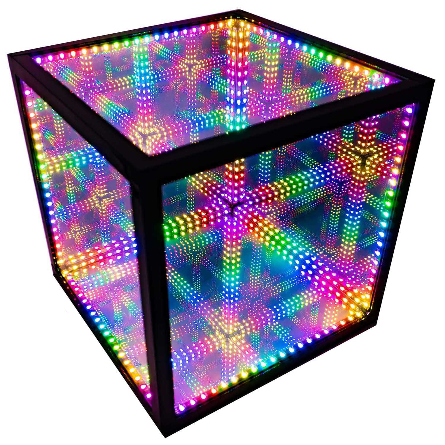 The Hyperspace Lighting Company HyperCube Infinity Cube LED Light Sound Reactive Table Desktop Lamp