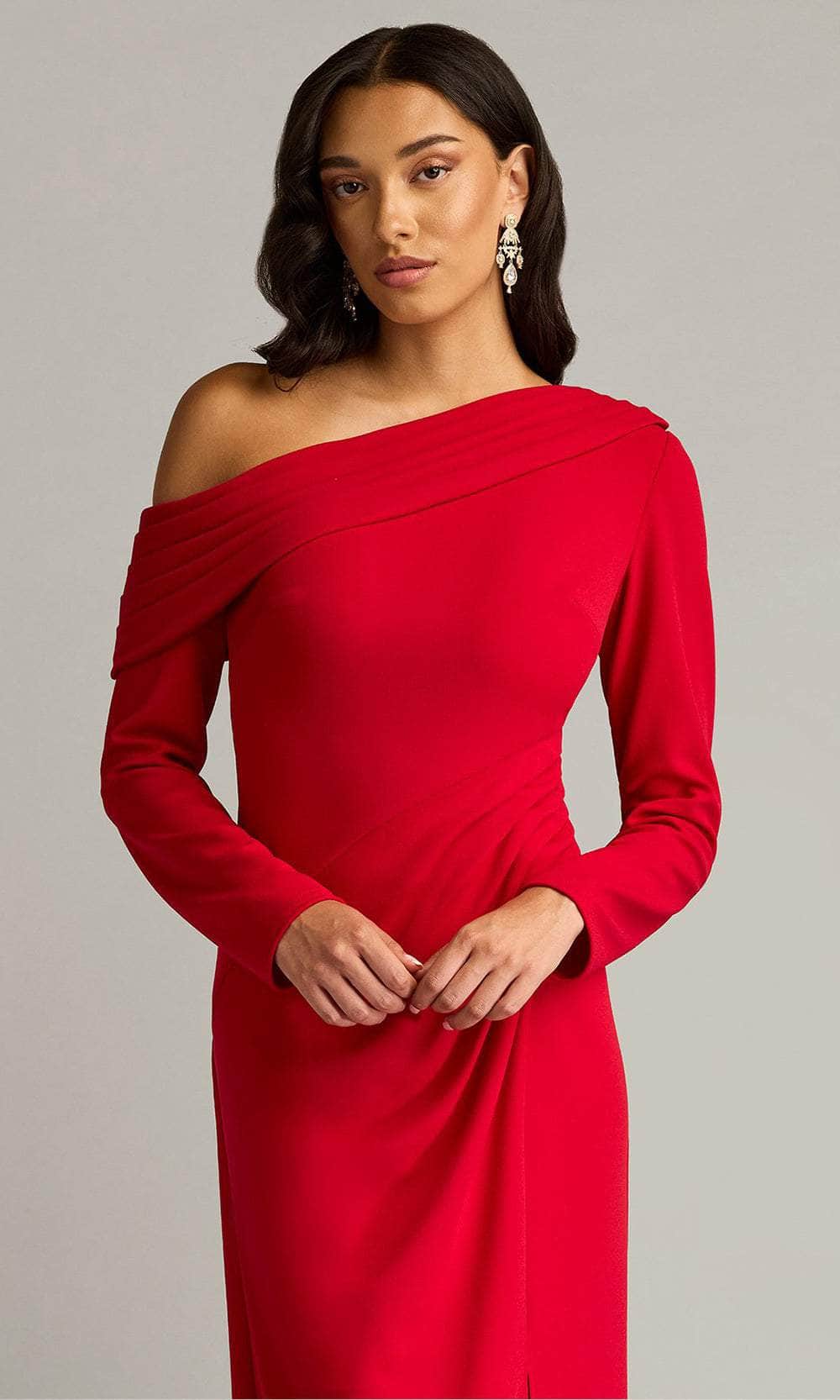 Draped One Shoulder Evening Gown