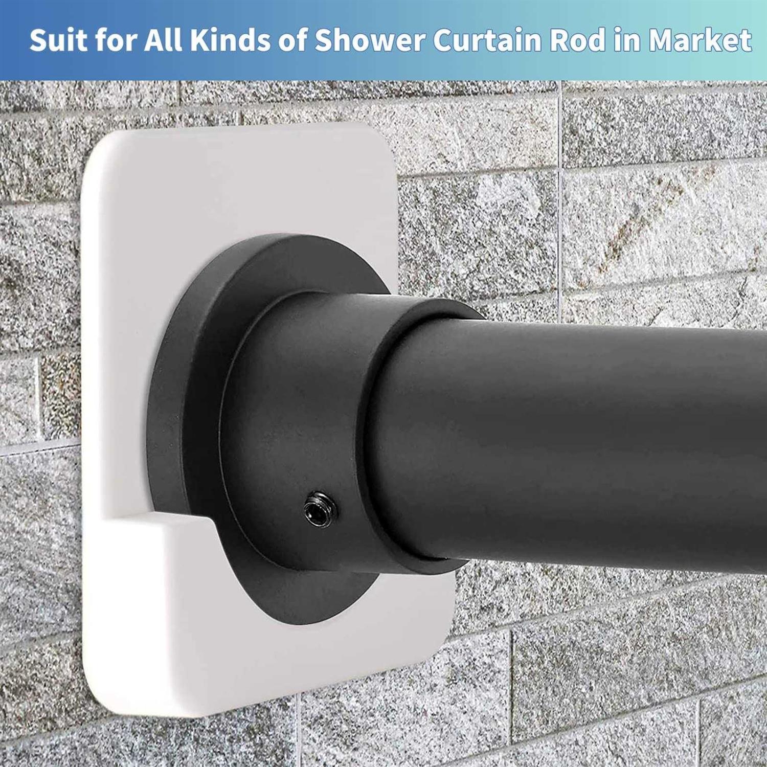 Adhesive Shower Curtain Rod Tension Holder,Shower Curtain Rod Holder,Shower Rod Mount Retainer