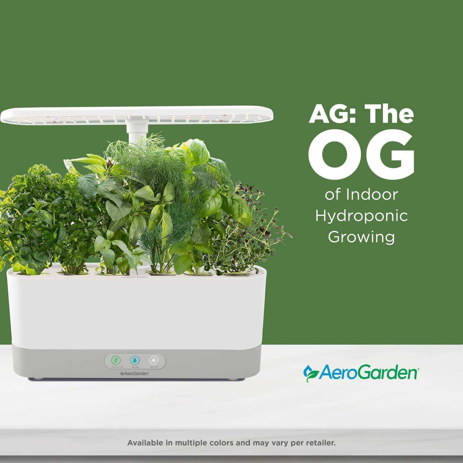 AeroGarden Harvest Slim with Gourmet Herb Seed Pod Kit