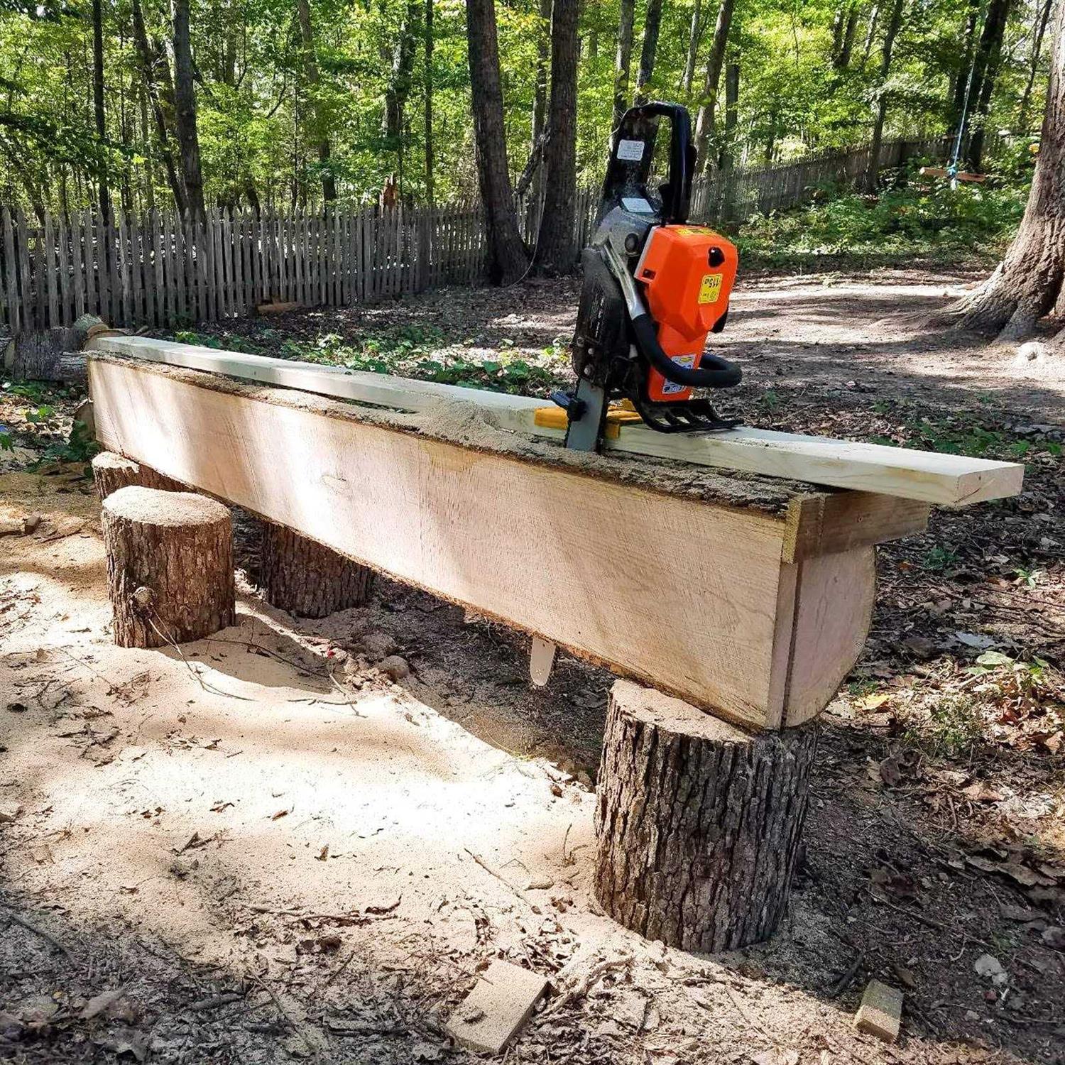 SurmountWay Vertical Chainsaw Mill Lumber Cutting Guide for Chainsaw Portable Mini Sawmill Chainsaw Attachment Cut Guided Mill Wood for Builders and