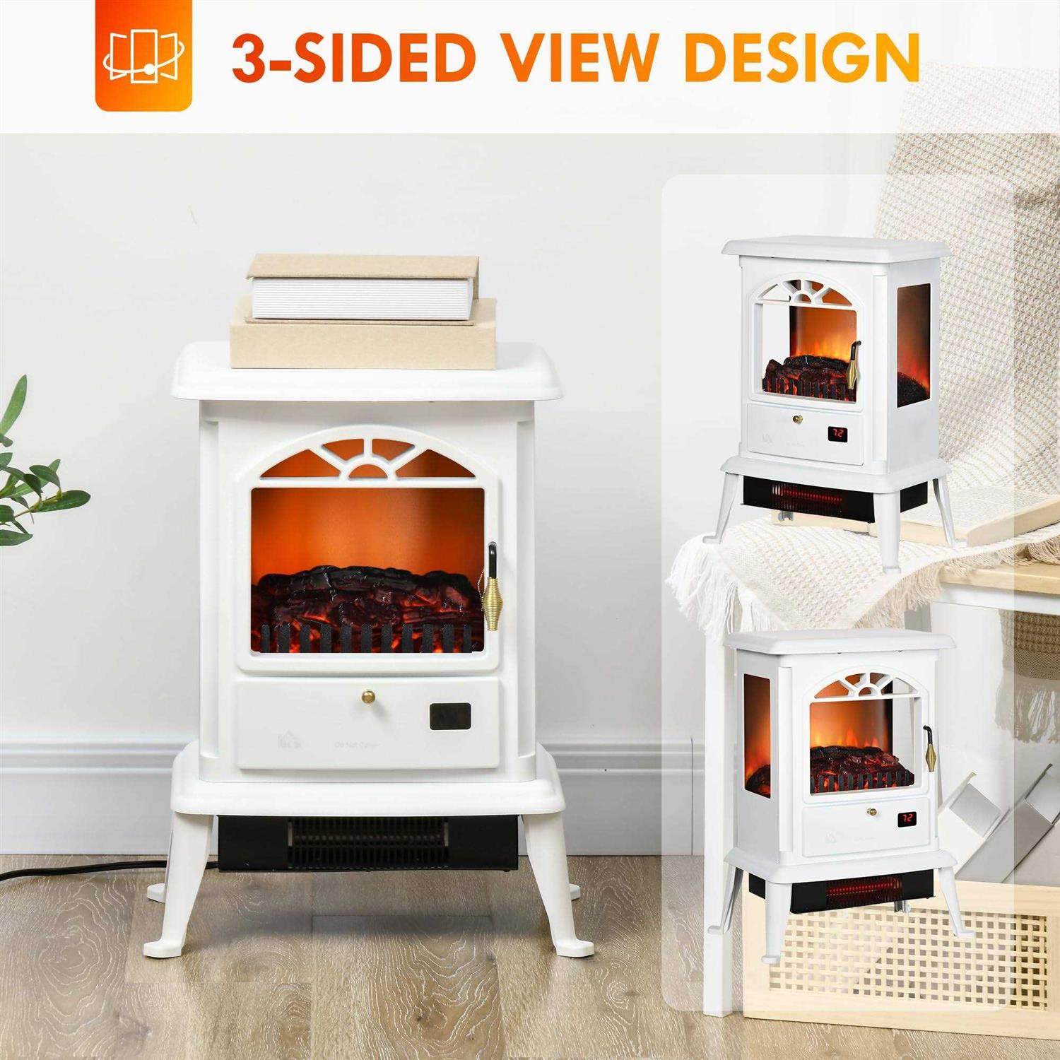 HOMCOM Electric Infrared Fireplace Stove
