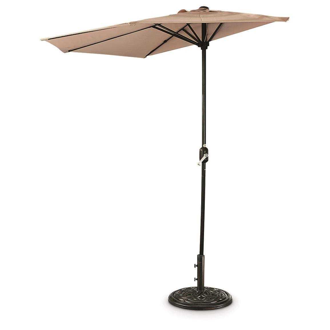 CASTLECREEK 8′ Half Round Patio Umbrella