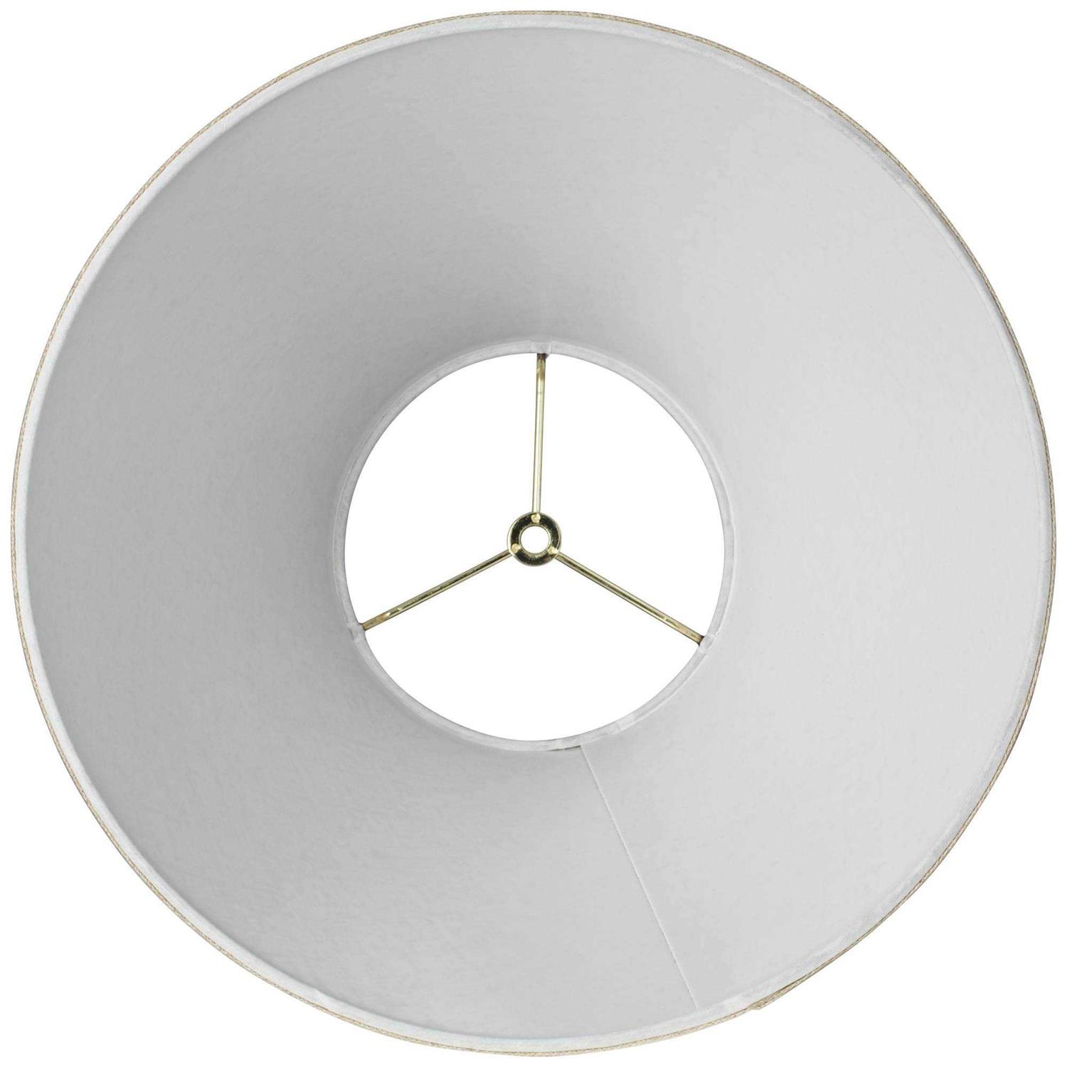 Springcrest Set of 2 Empire Lamp Shades Fine Burlap Top x Bottom x Spider Replacement Harp Finial Fitting