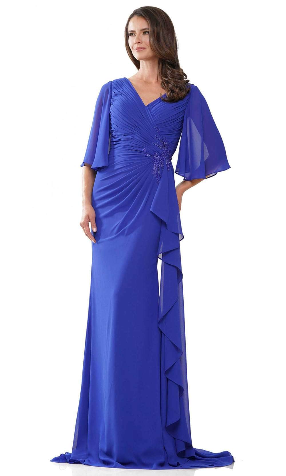 Chiffon V-Neck Evening Gown