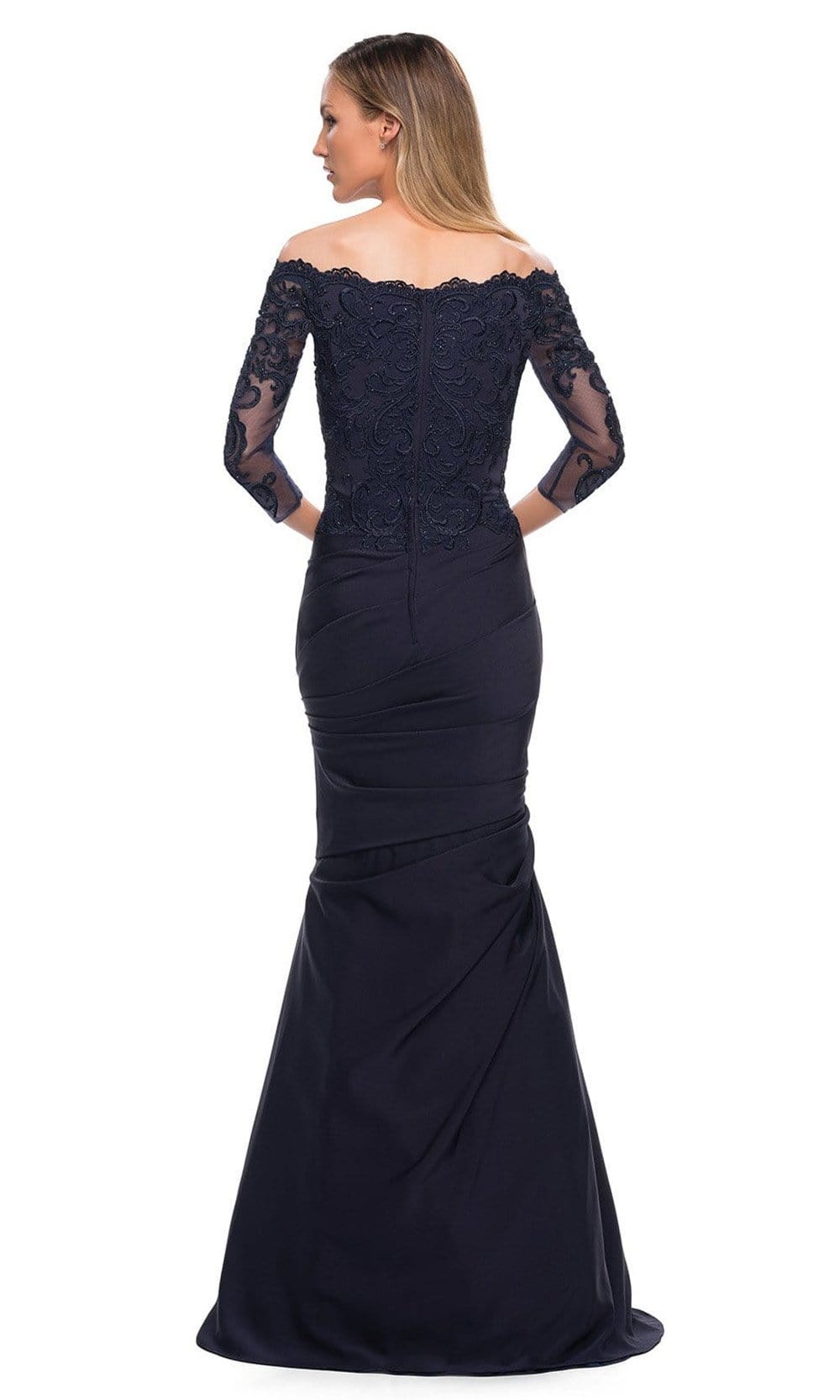 29324 Off Shoulder Trumpet Evening Dress