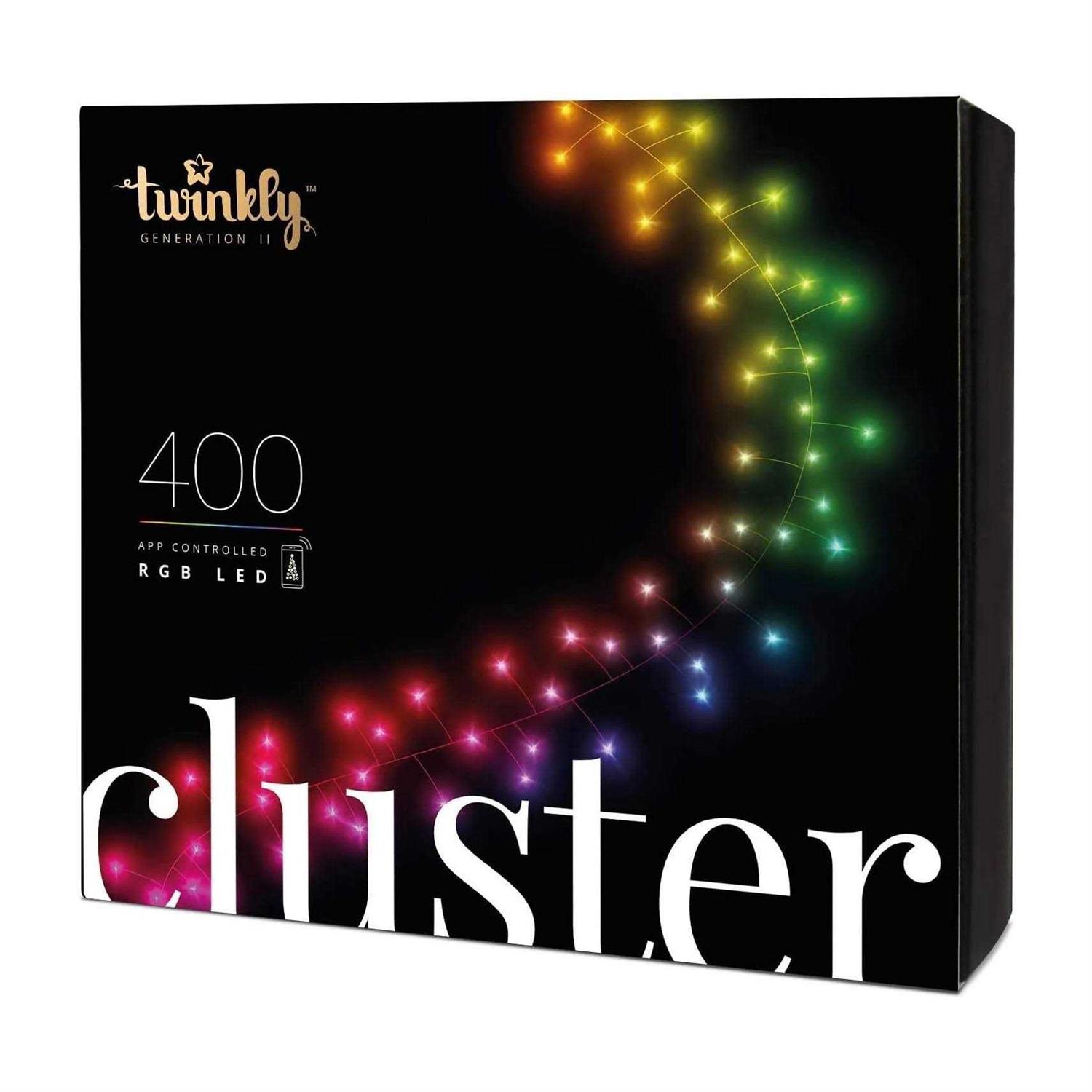 Twinkly Cluster App-Controlled Smart LED Christmas Lights 400 RGB