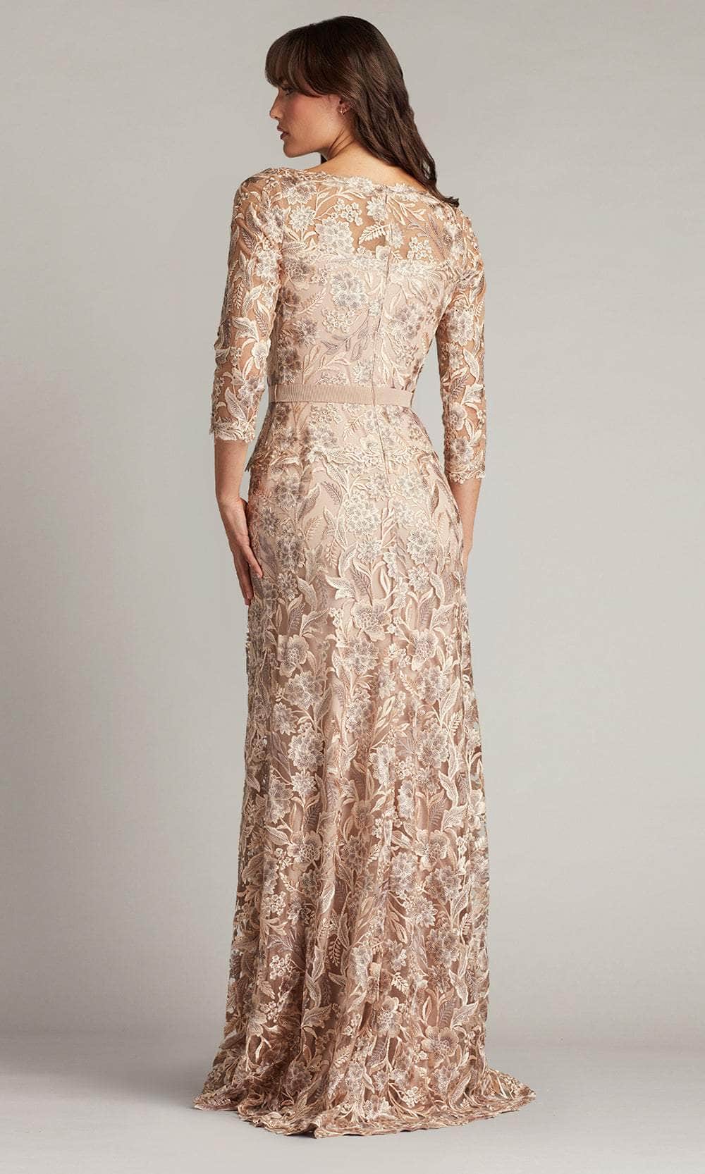 Floral Embroidered Sheath Gown