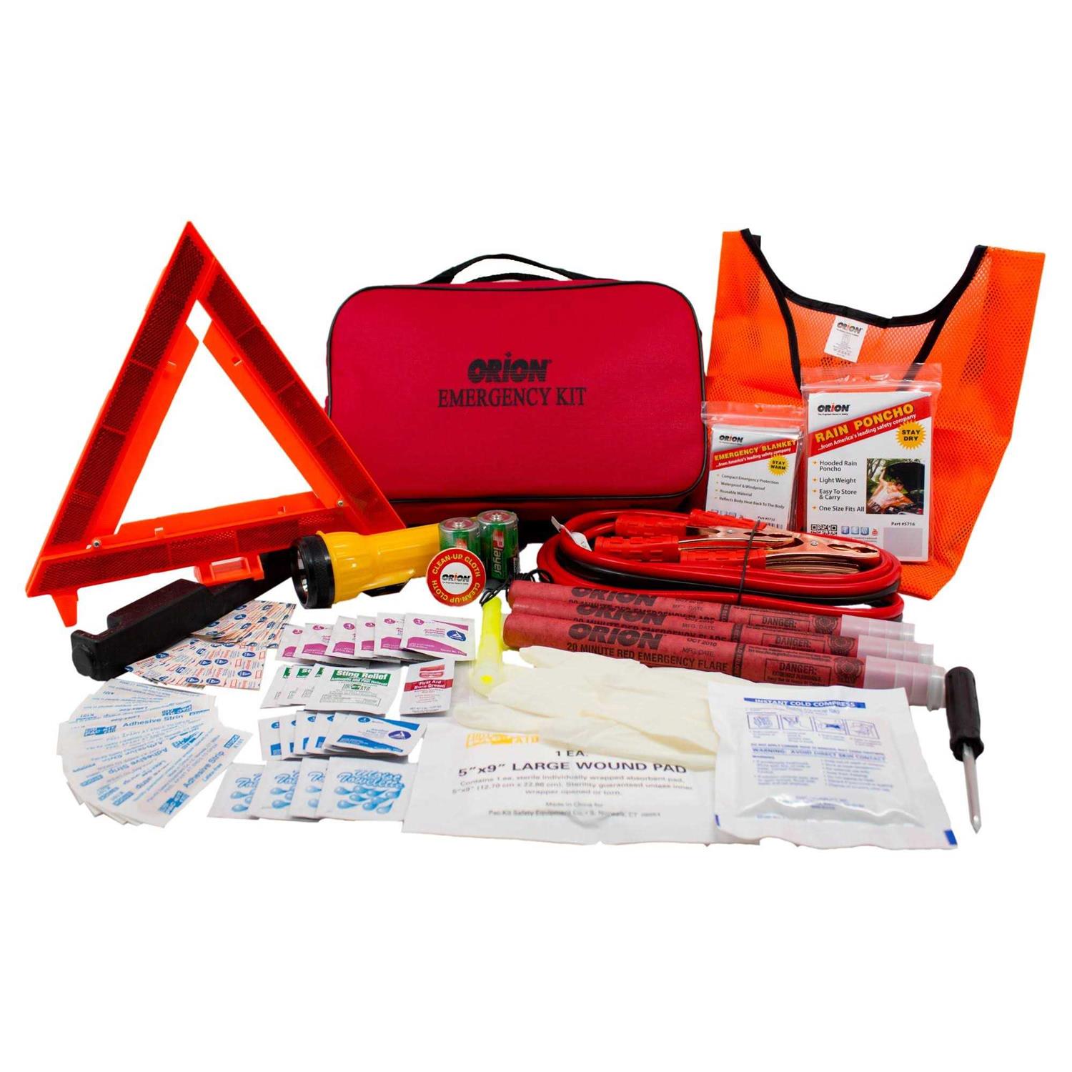 Orion Safety Deluxe Roadside Emergency Kit 8901
