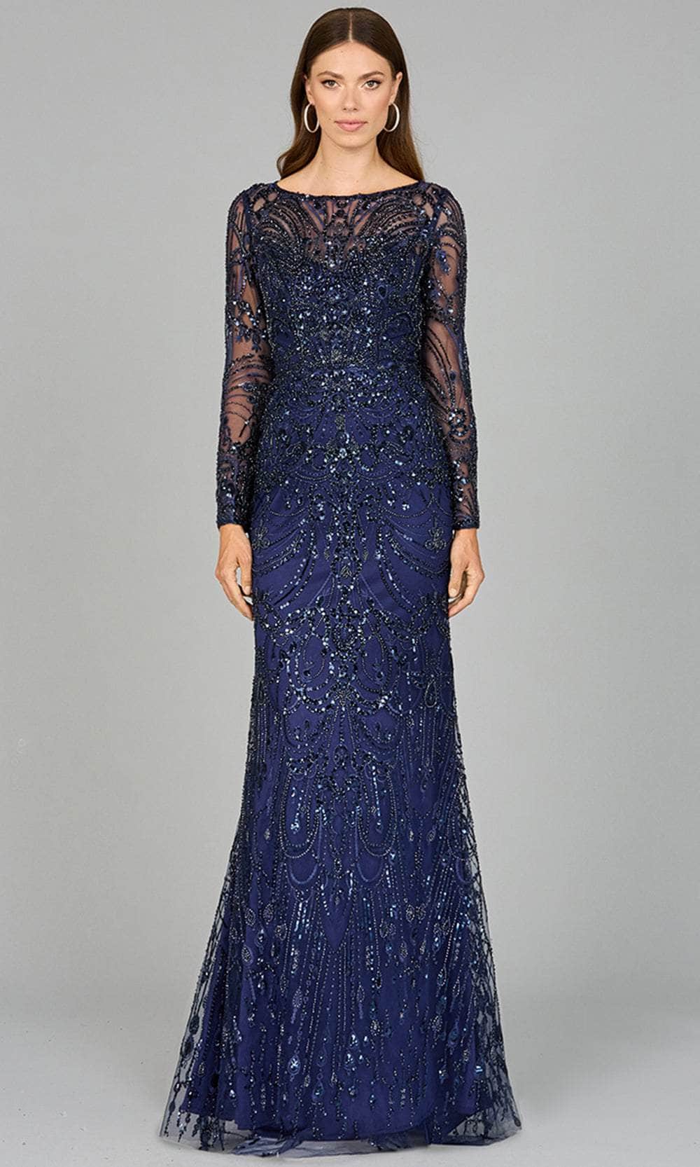 Beaded Lace Evening Dress