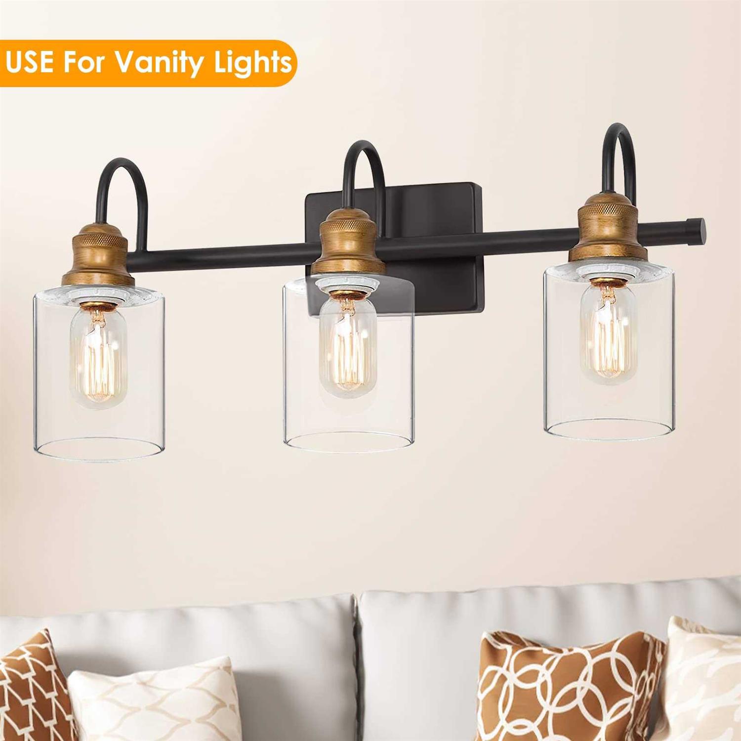 Bdrofn 6 Pack Clear Glass Shades Replacement,5.51in Height,3.94in Diameter,1.65in Fitter,High Transmittance Cylinder Glass Lampshade Replacement