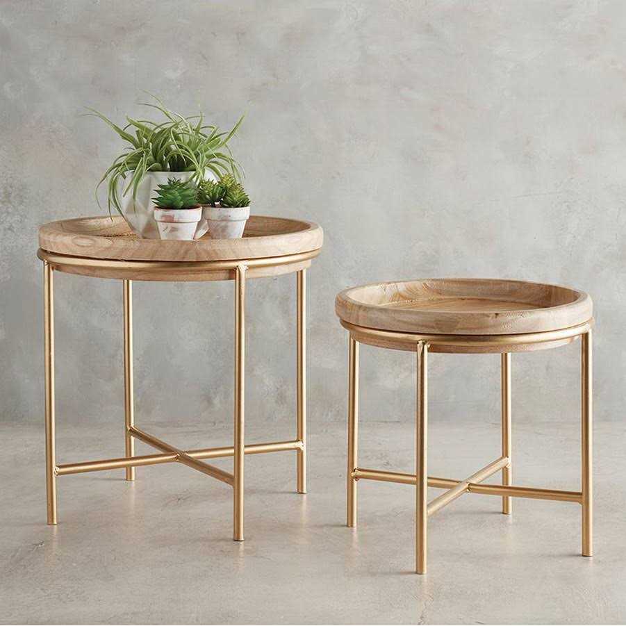 47th & Main Wood Plant Stands Set