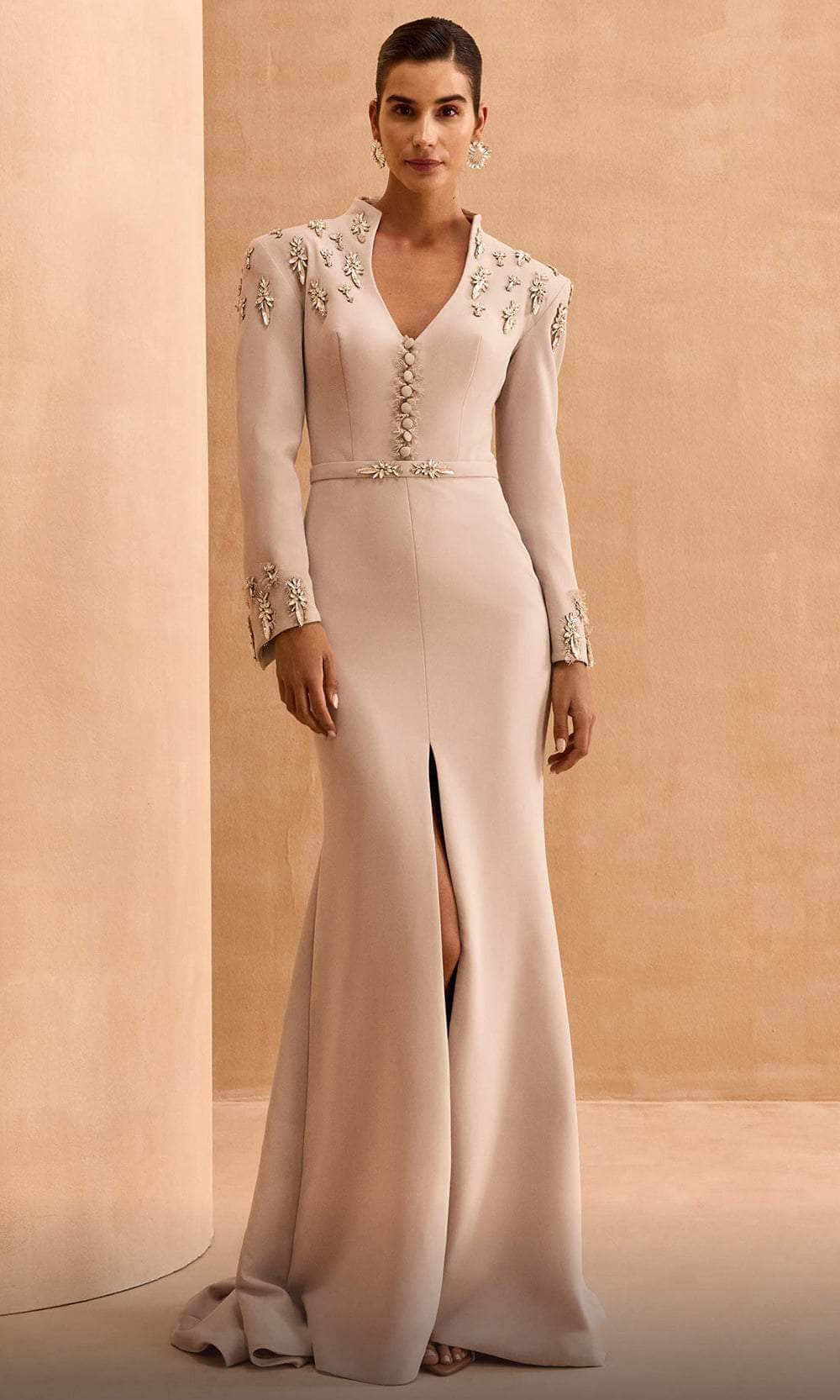 Jewel Applique Evening Dress
