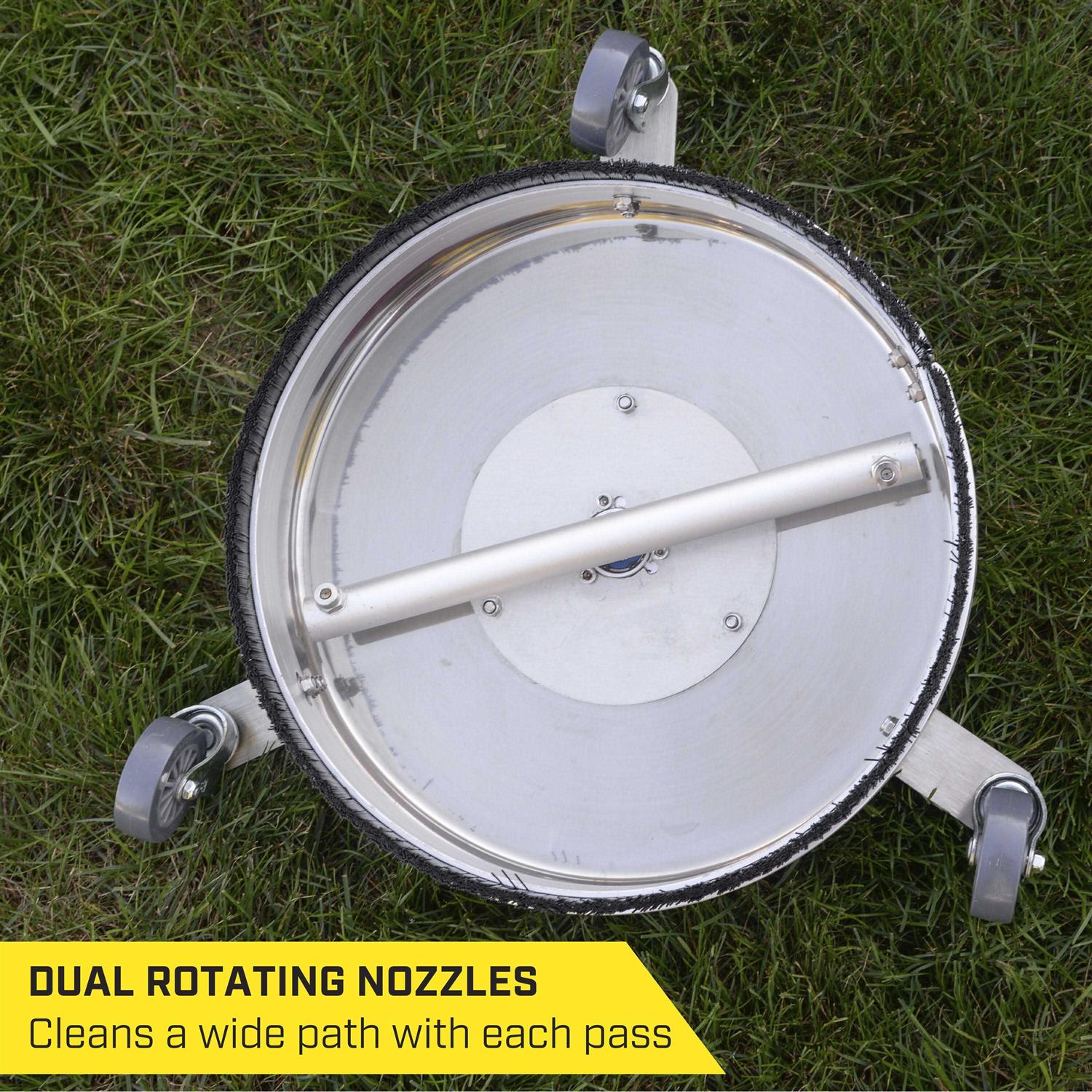 SurfaceMaxx 14.5-in 4500 PSI Rotating Surface Cleaner for Gas Pressure Washers Stainless Steel