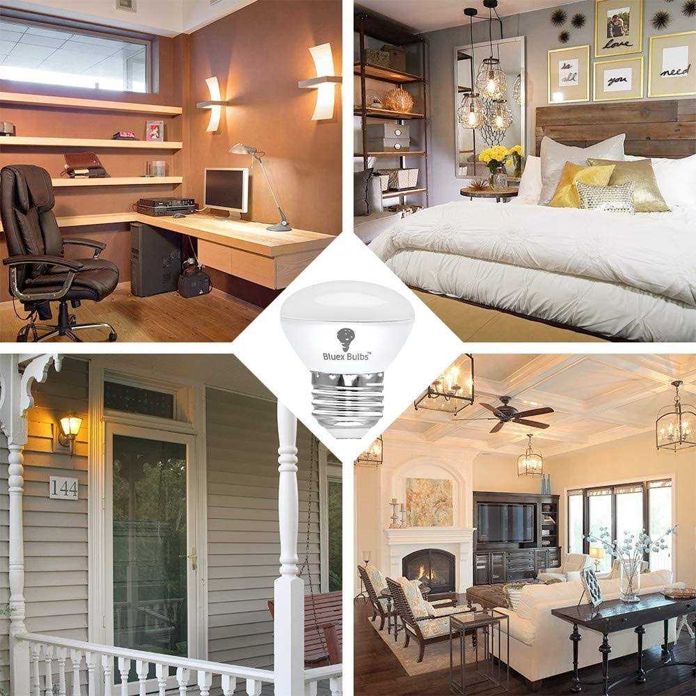 Bluex Bulbs 4 pack r14 led bulb 4w e26 base mini reflector floodlight light bulb dimmable