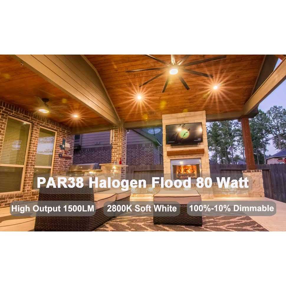 Vinaco Par38 Flood Light Par38 Halogen Flood Light 80W