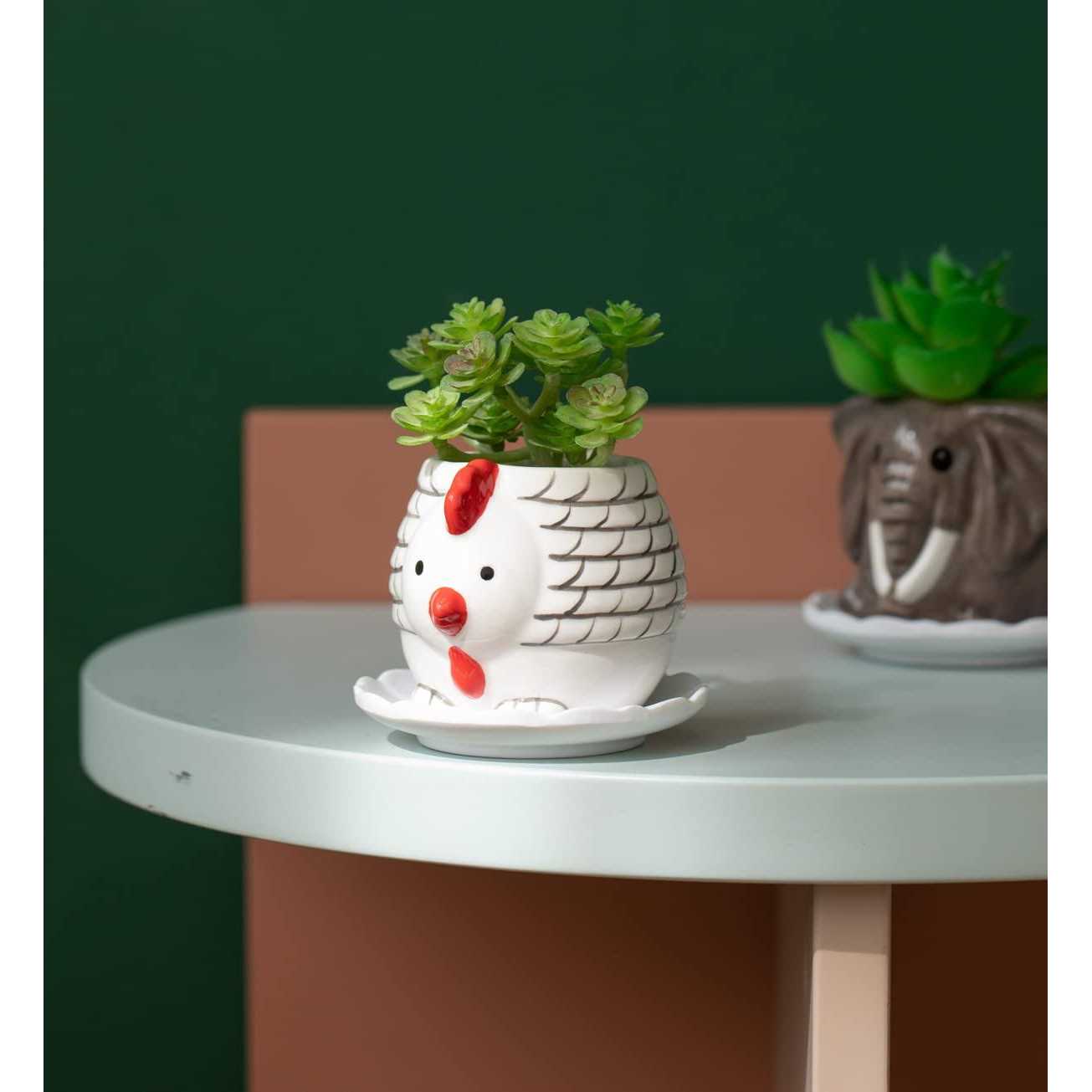 B Sepor Small Ceramic Animal Succulent Planters