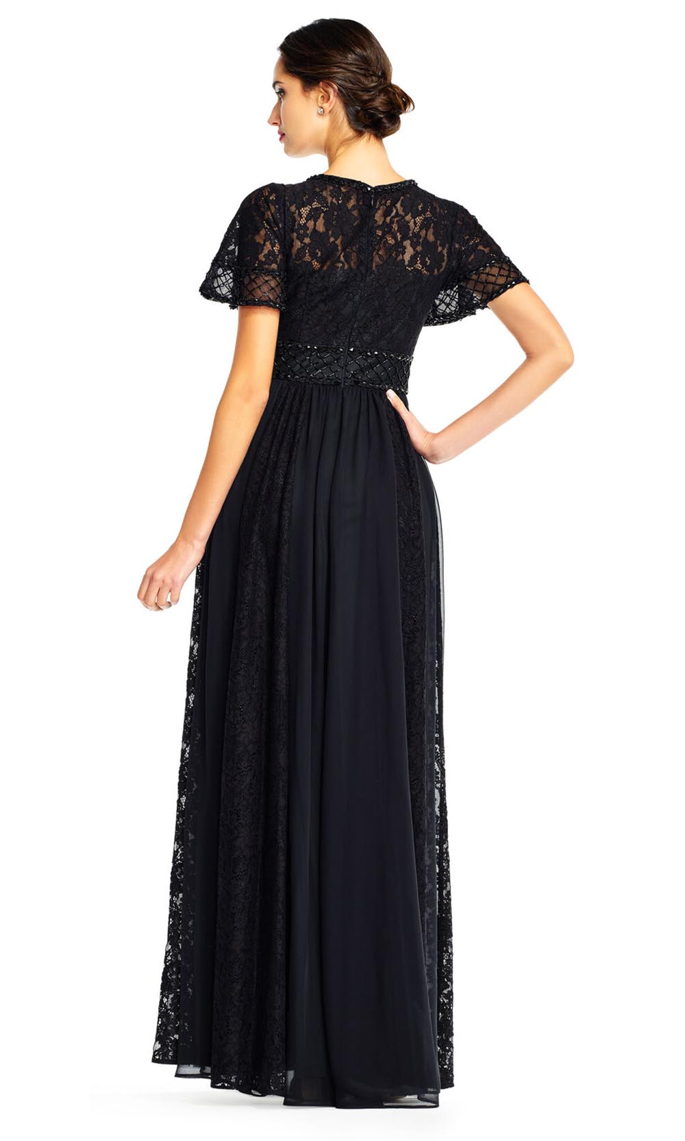 MD1E204601 Embellished Lace A-Line Gown