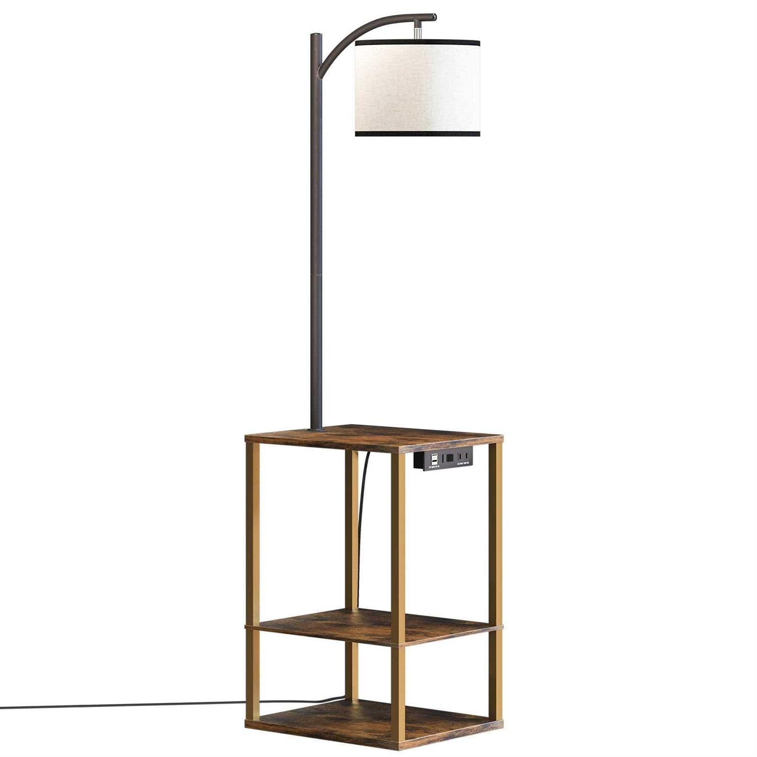 Sunmory TSITFLBN Floor Lamp with Table